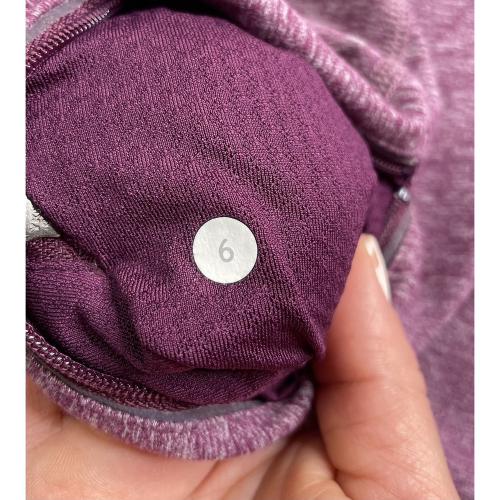 Lululemon Pullover Women's 6 Run Your Heart Out Half Zip Heathered Plum - Picture 4 of 9